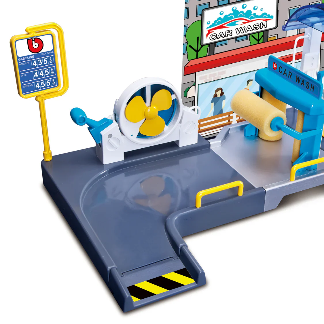 1:43 Street Fire Car Wash Playset Garage - Image 5