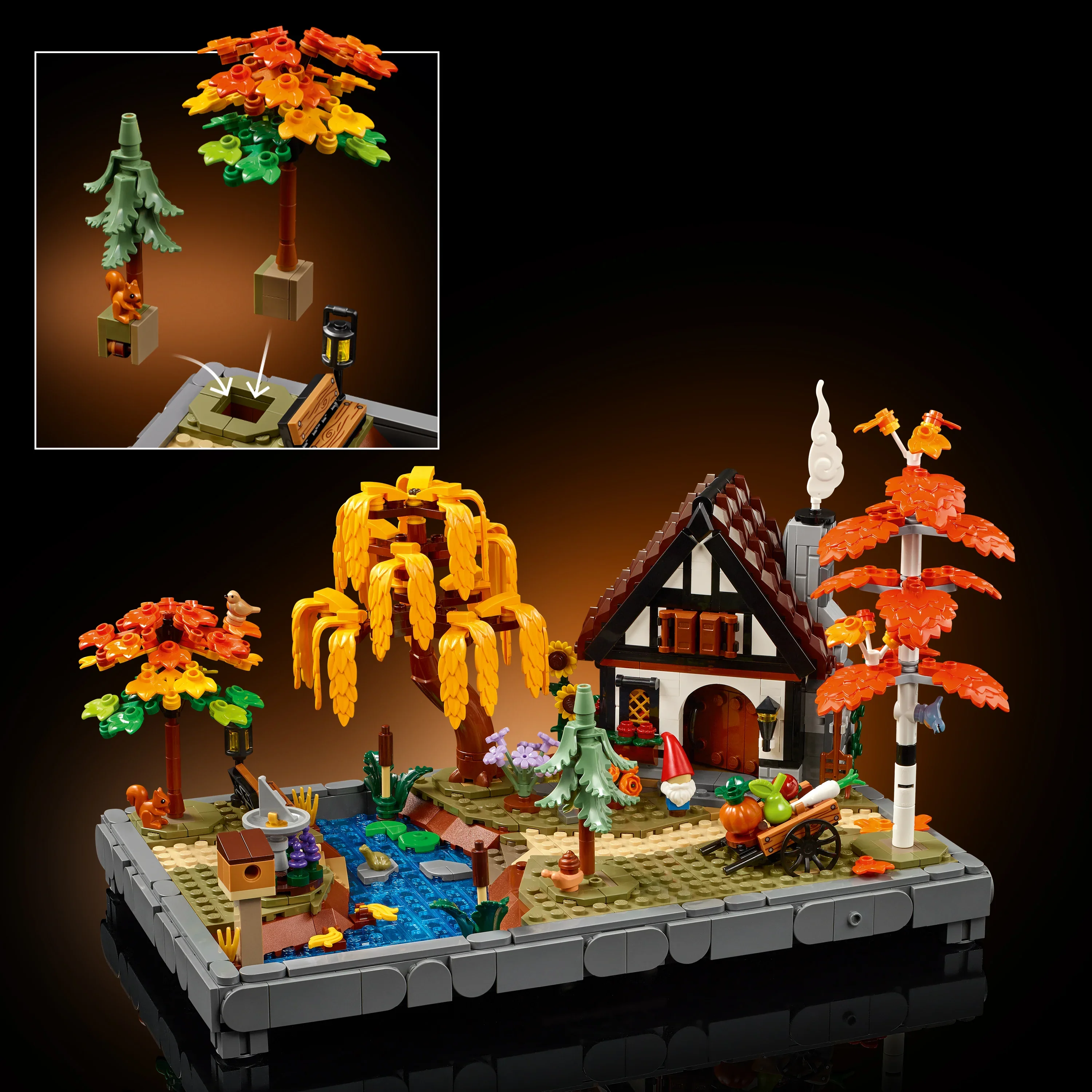 LEGO Icons Autumn Cottage Garden Model Kit 11372 - Image 6