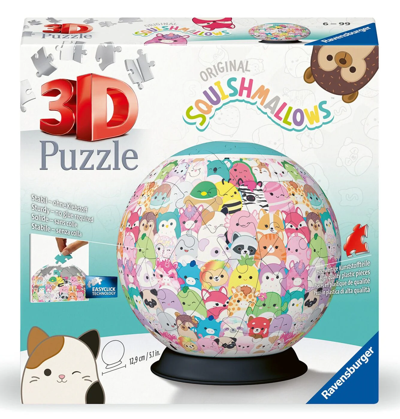 Ravensburger Squishmallows 3D Ball 72 Piece Jigsaw Puzzle