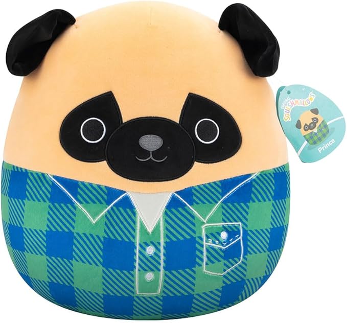 12" Squishmallow Prince the Pug