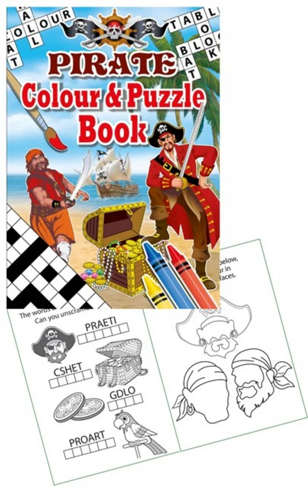 Pirate A6 Colour & Puzzle Book