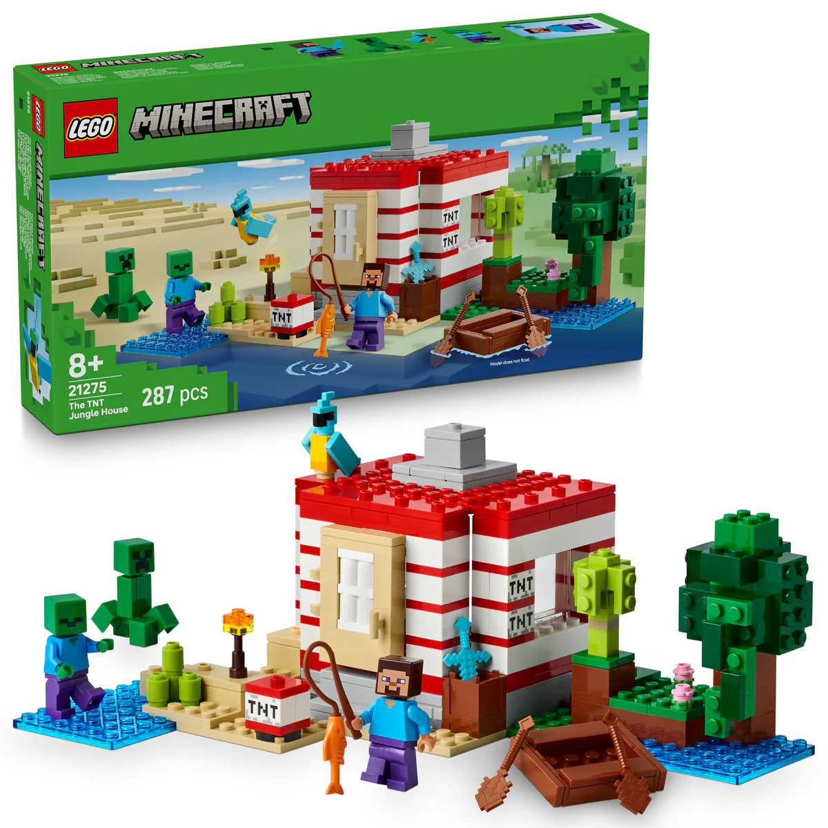 LEGO Minecraft The TNT Jungle House, Video Game Collectible Toy 21275 - Image 4