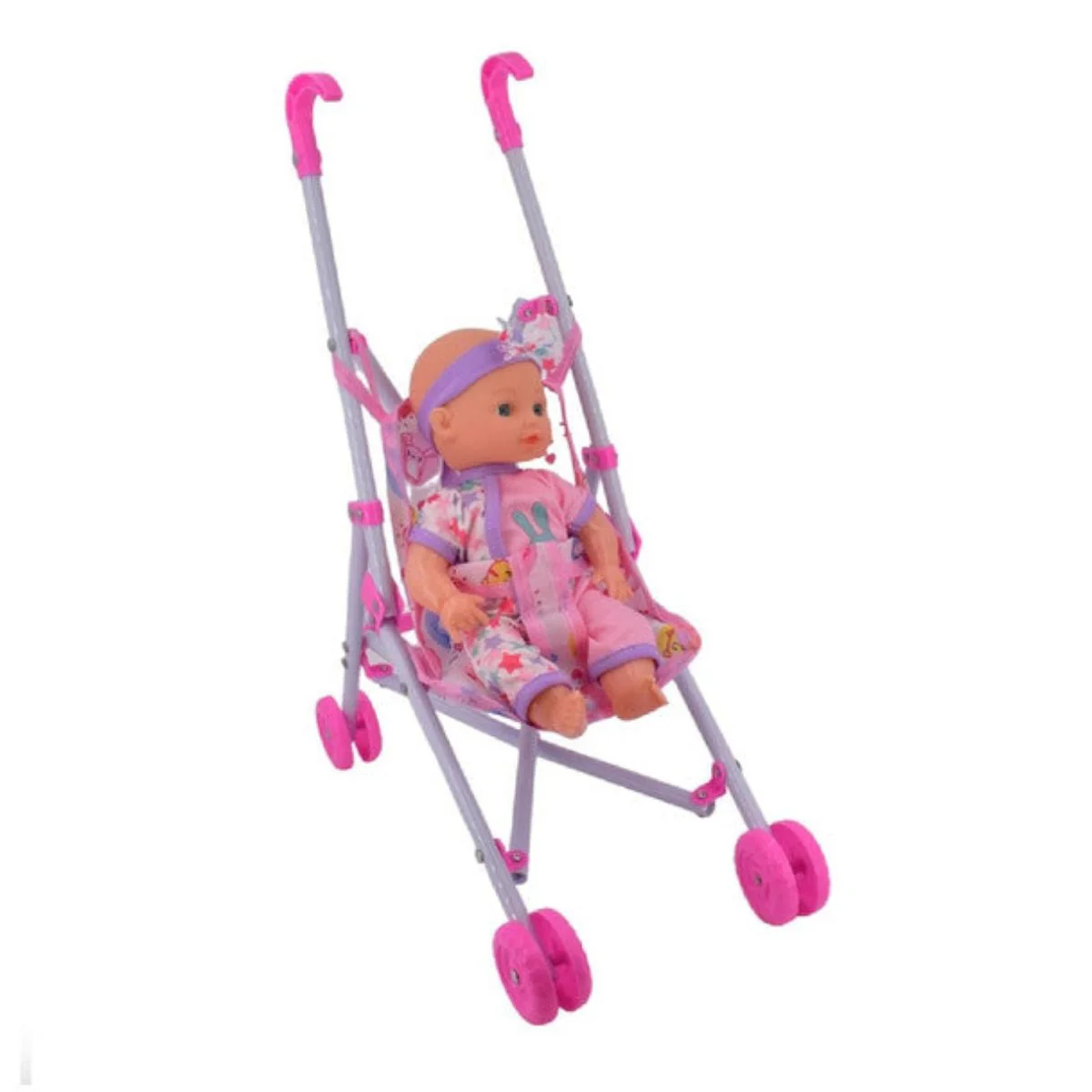23cm Small Baby Doll & Stroller - Image 2