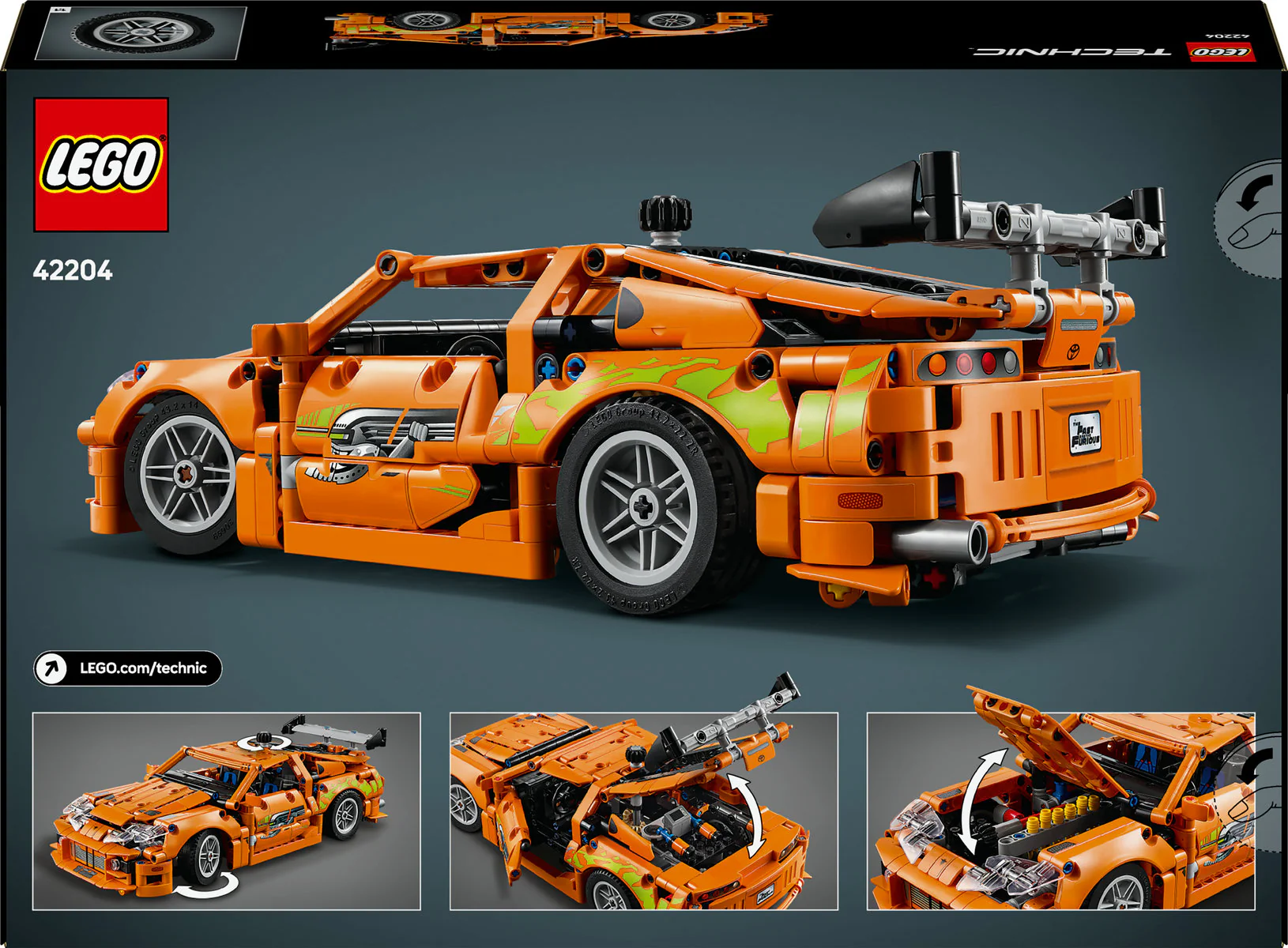 LEGO Technic Fast and Furious Toyota Supra MK4 42204 - Image 3