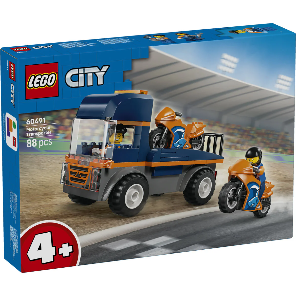 LEGO City Motorcycle Transporter Truck Toy 60491 - Image 2
