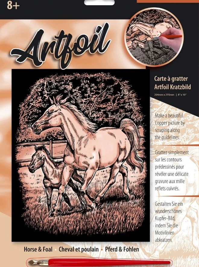 Artfoil Copper Horse & Foal