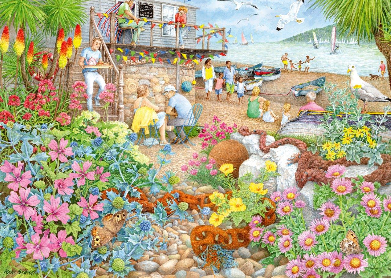 Ravensburger Beach Garden Cafe 1000 Piece Jigsaw Puzzle - Image 2