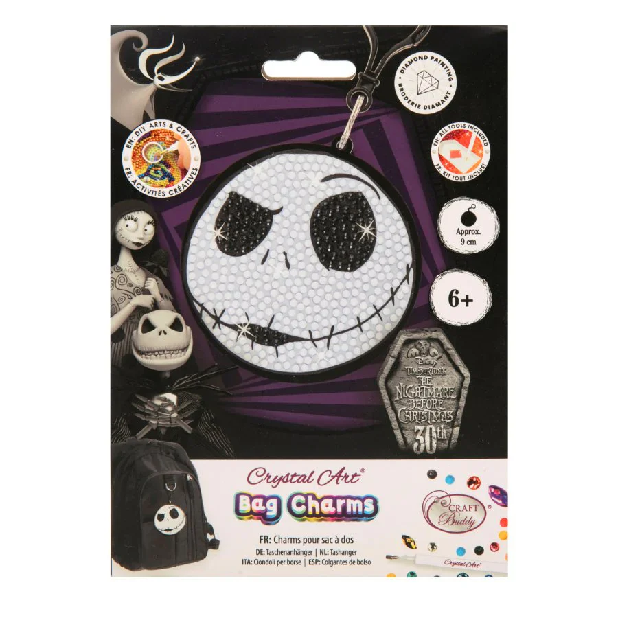 Jack Skellington, Crystal Art Bag Charm