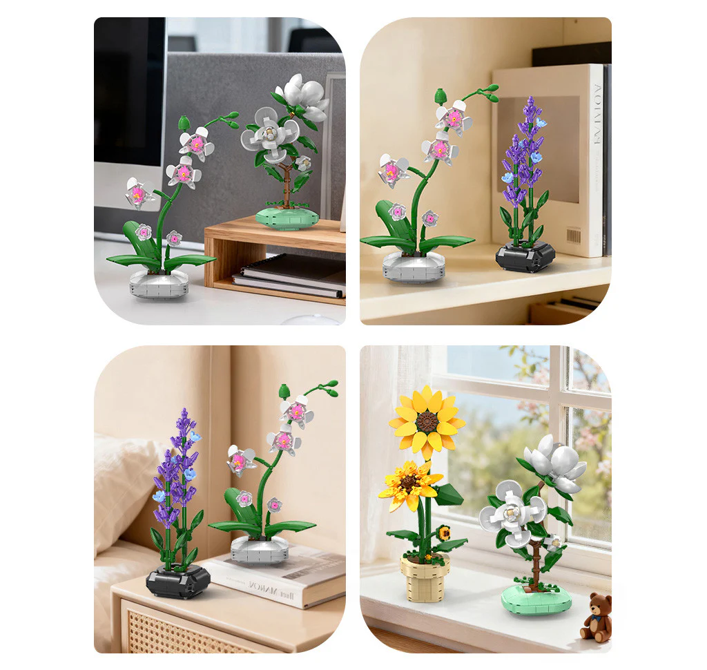 CaDA Camellia Building Block Planter Brick Kit 301 pcs - Image 4