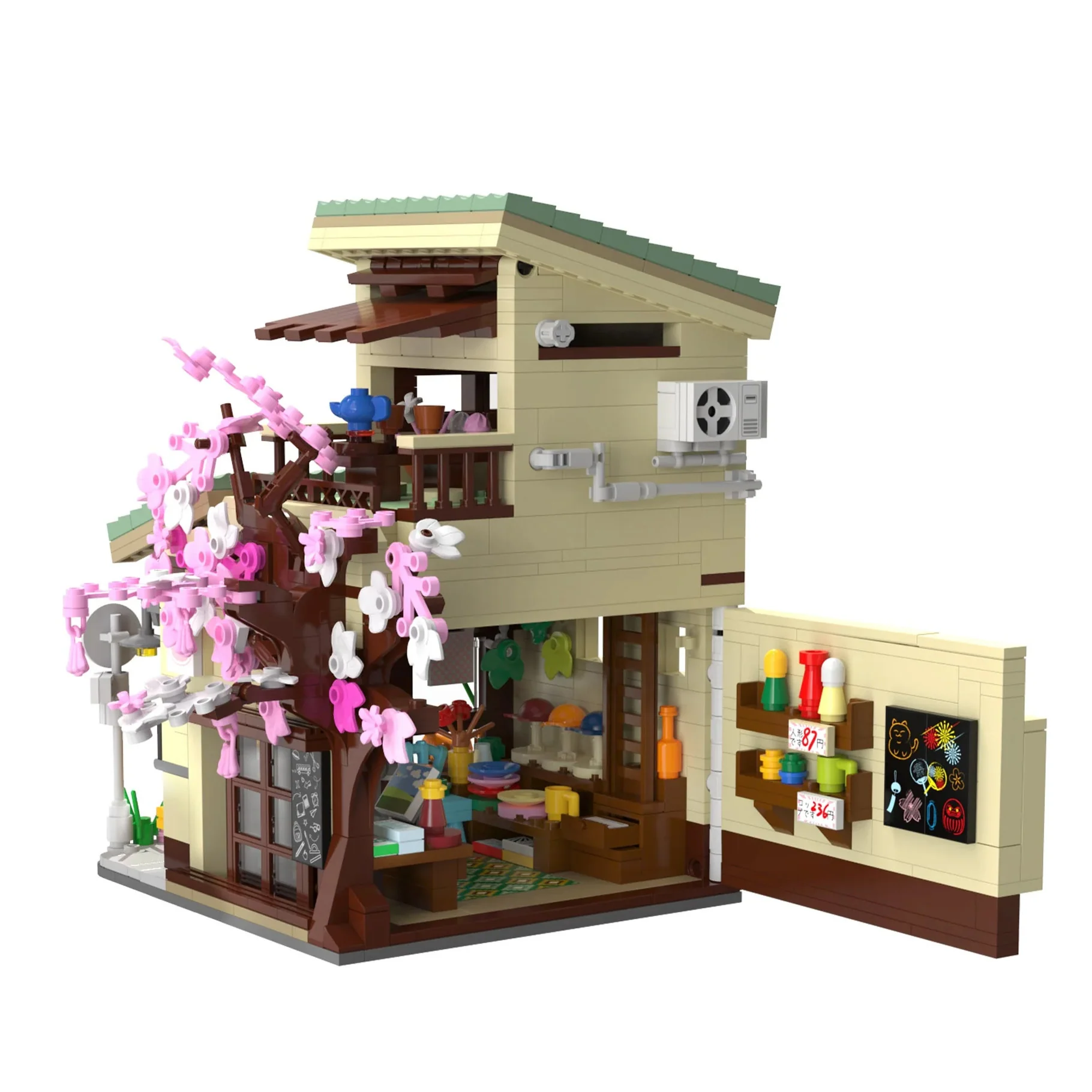 CaDA Kitty's Japanese Grocery Store Building Set 921 Pieces - Image 3