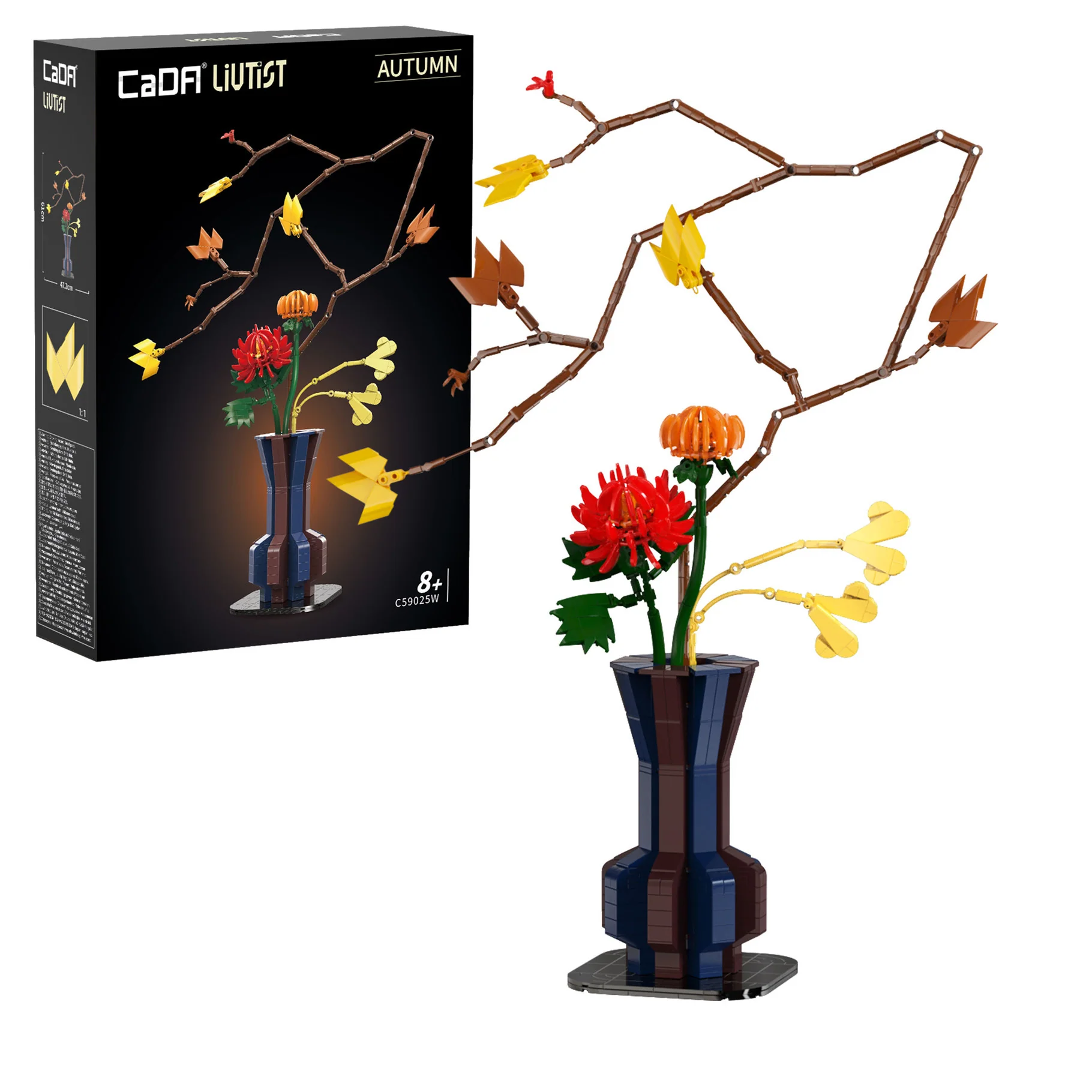 CaDA Oriental Floral Art: Autumn Brick Kit 795 pcs