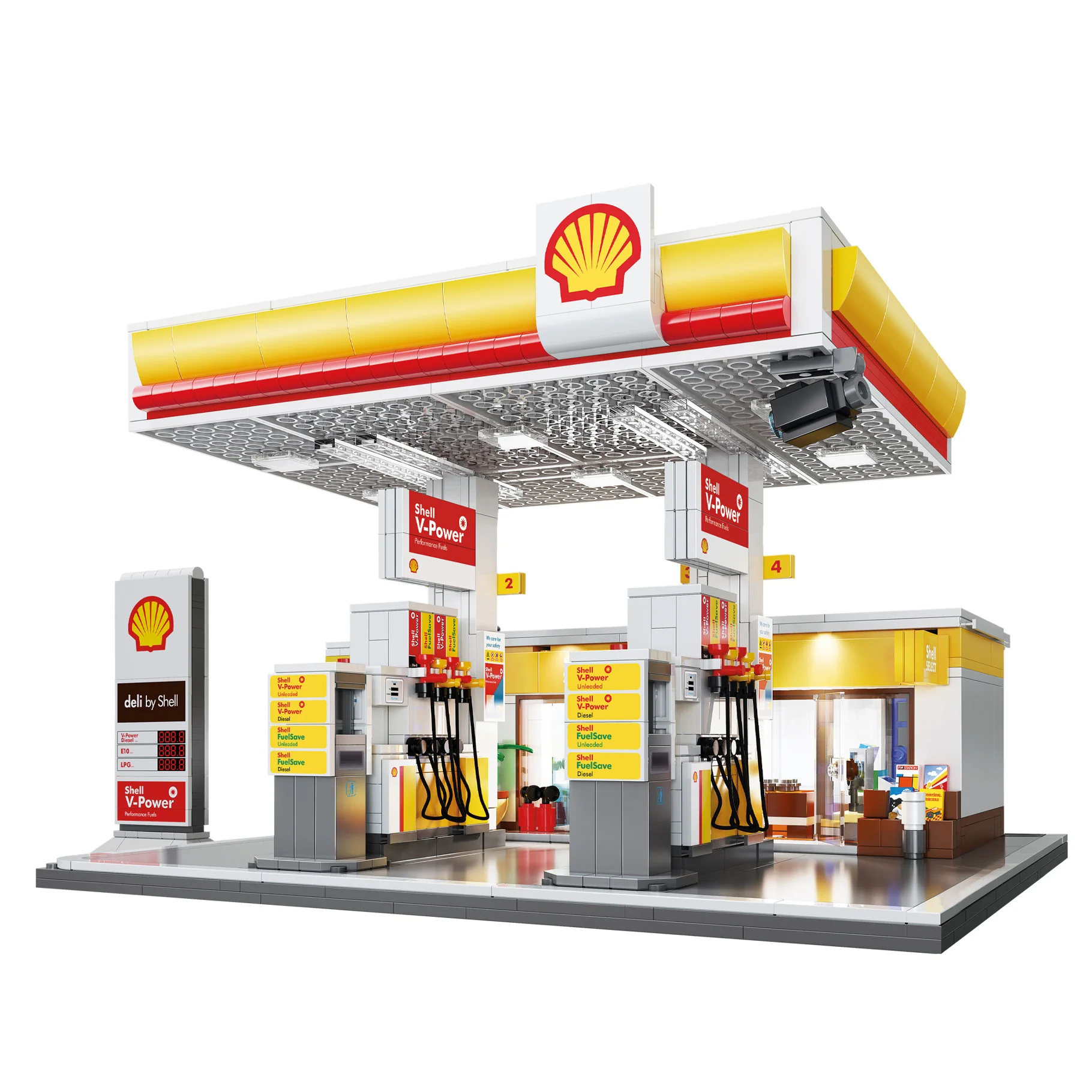 CaDA Shell Retail Station Brick Kit 1309 pcs - Image 2