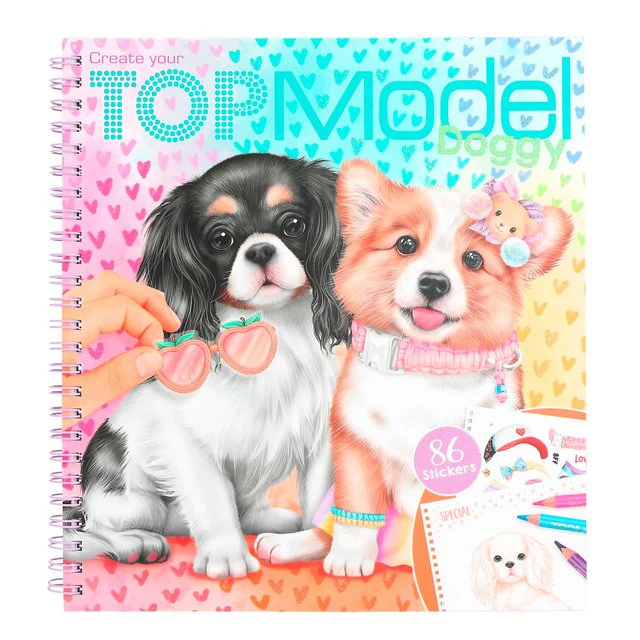 TOPModel Create Your Own Doggy Colouring Book