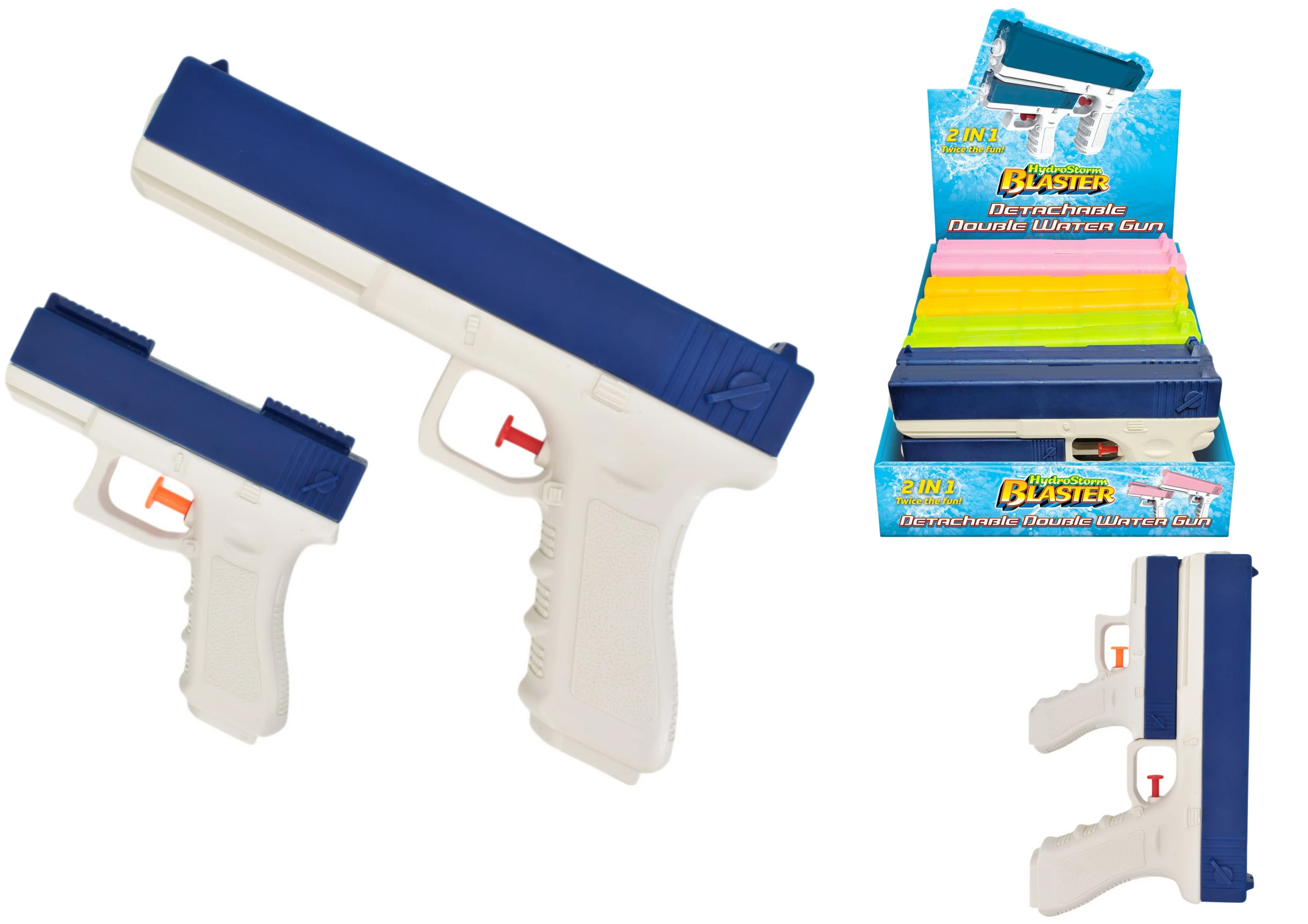 Double Water Gun Set Assorted Colours