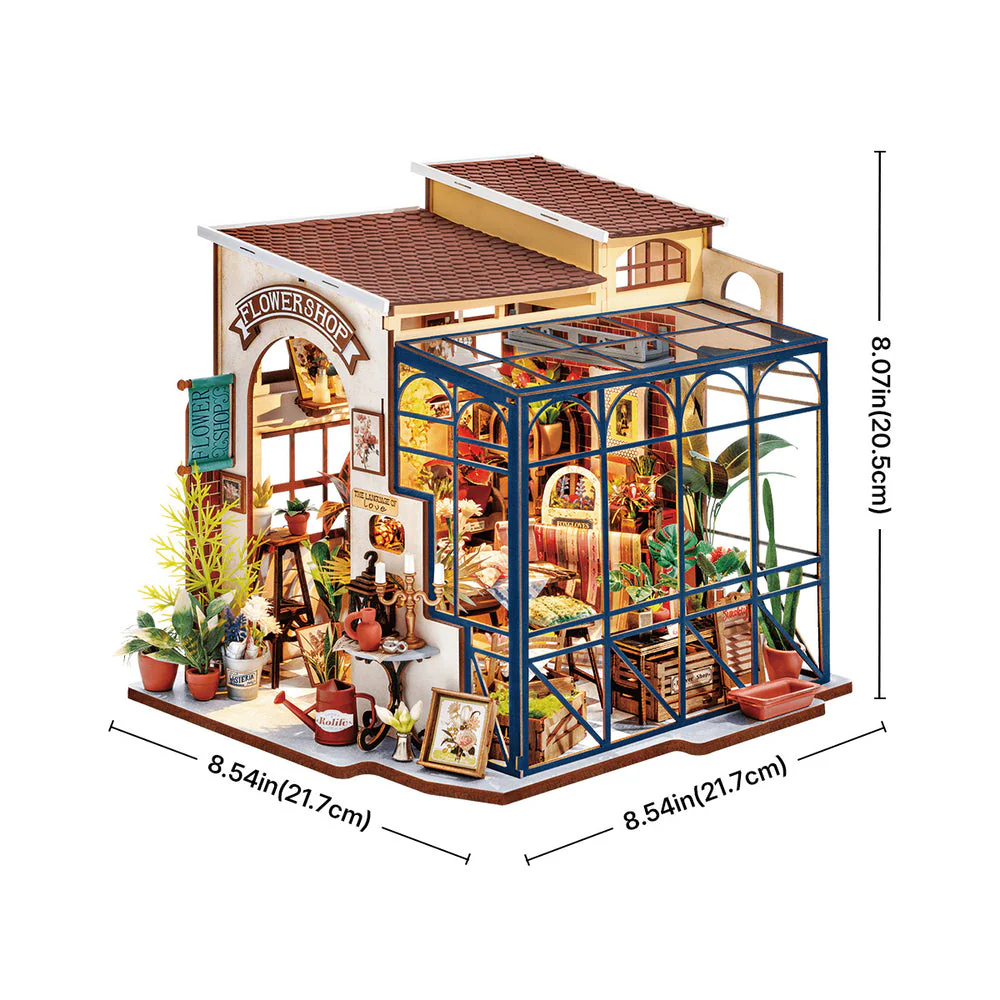 Rolife Emily's Flower Shop DIY Miniature House Kit - Image 7