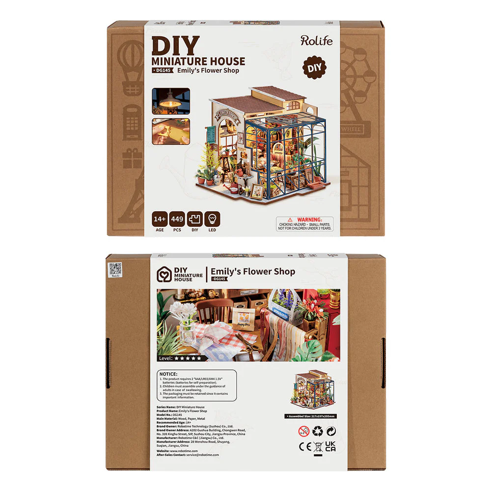 Rolife Emily's Flower Shop DIY Miniature House Kit - Image 8