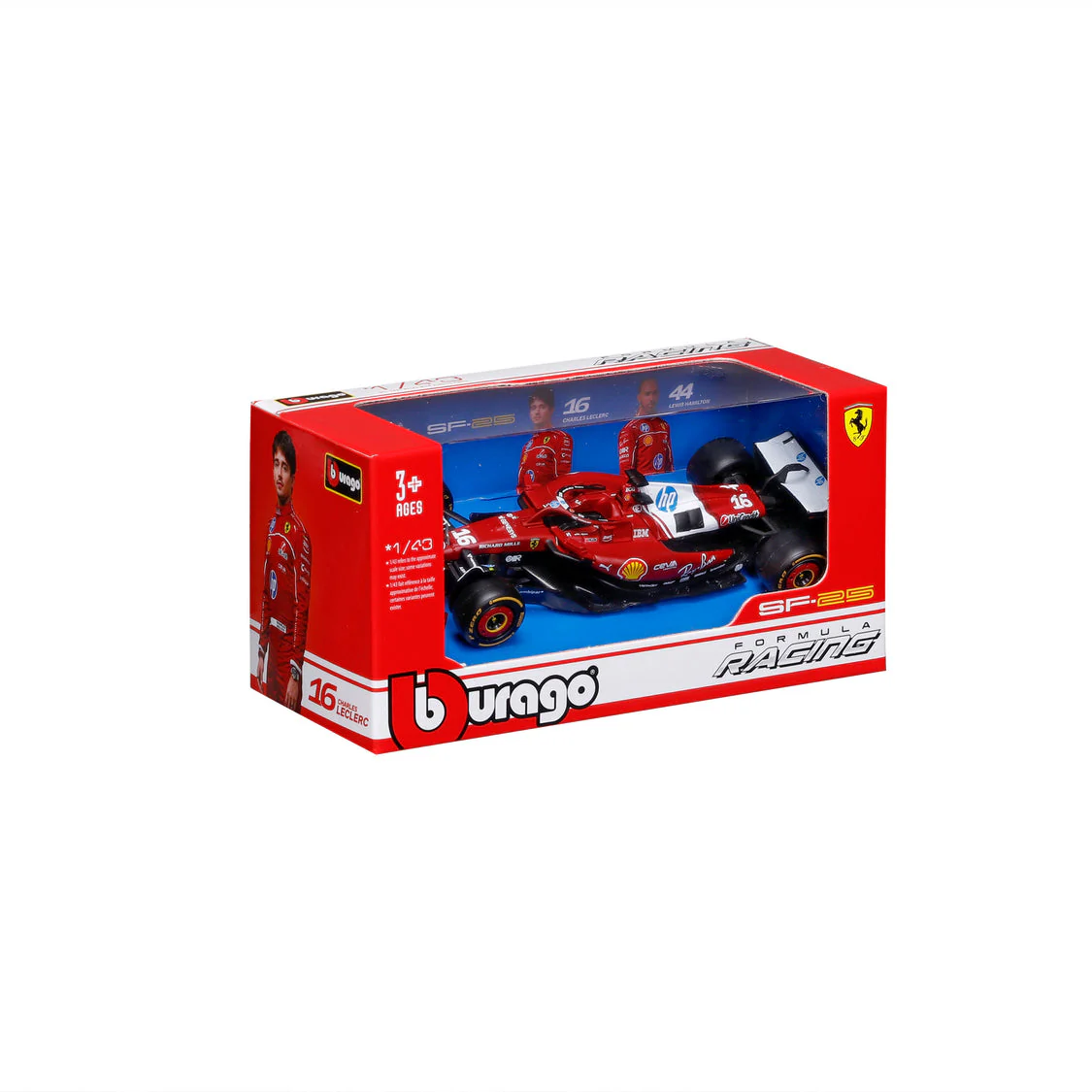 F1 Ferrari Sf-25 2025 Leclerc 1:43 Diecast Model Car