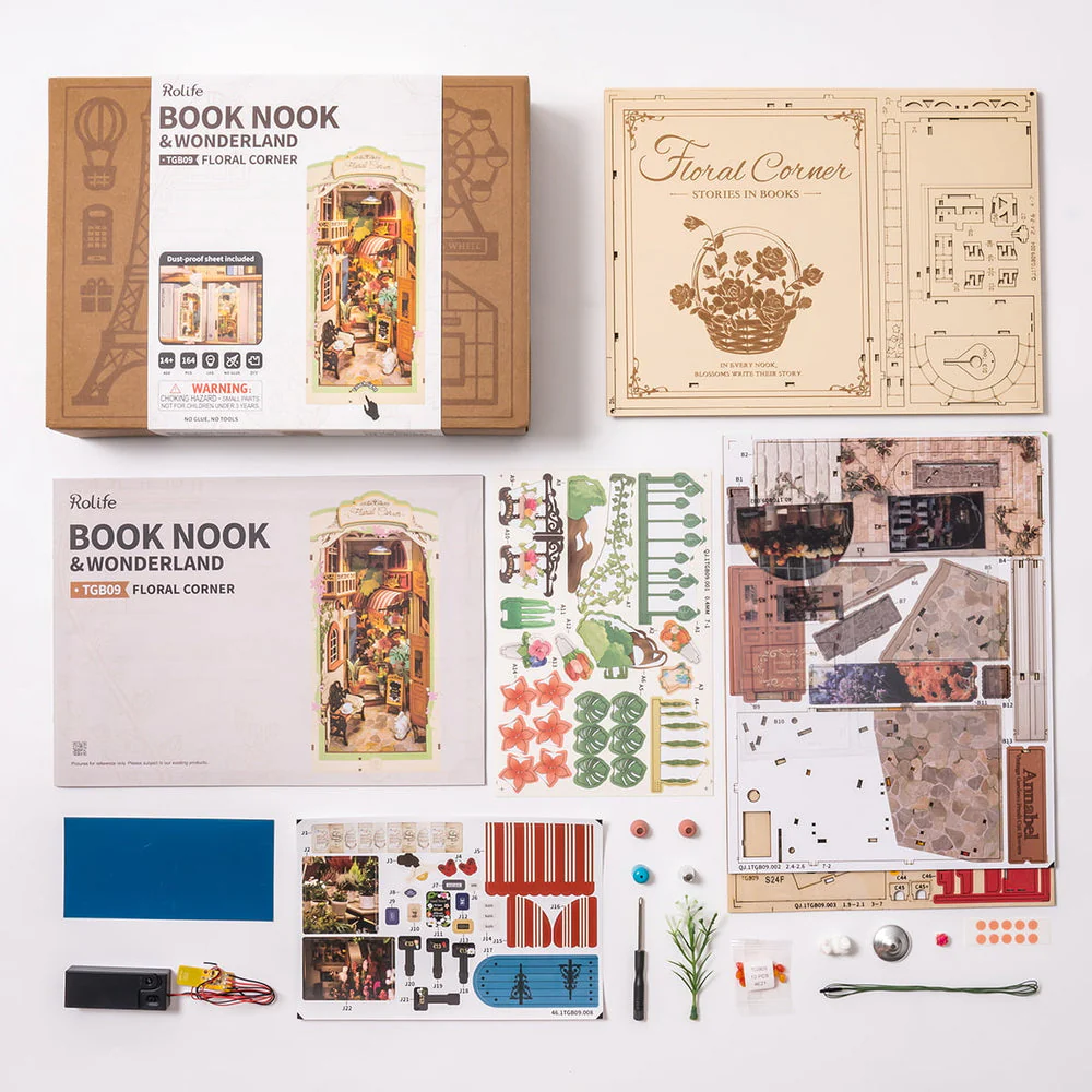 Rolife Floral Corner DIY Book Nook Kit - Image 6