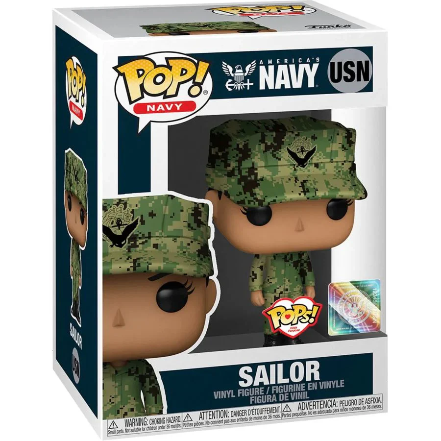 Funko Pop! Military: American Navy Sailor Female Brown Hair