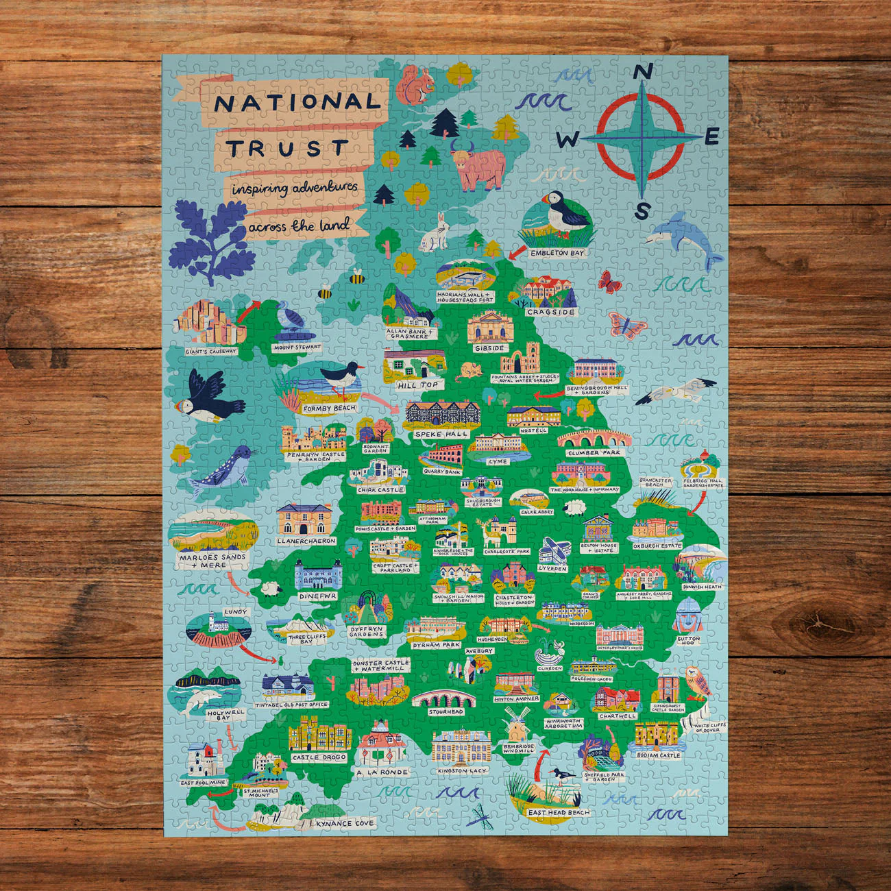 Gibsons National Trust: Across the Land 1000 piece Jigsaw Puzzle - Image 3