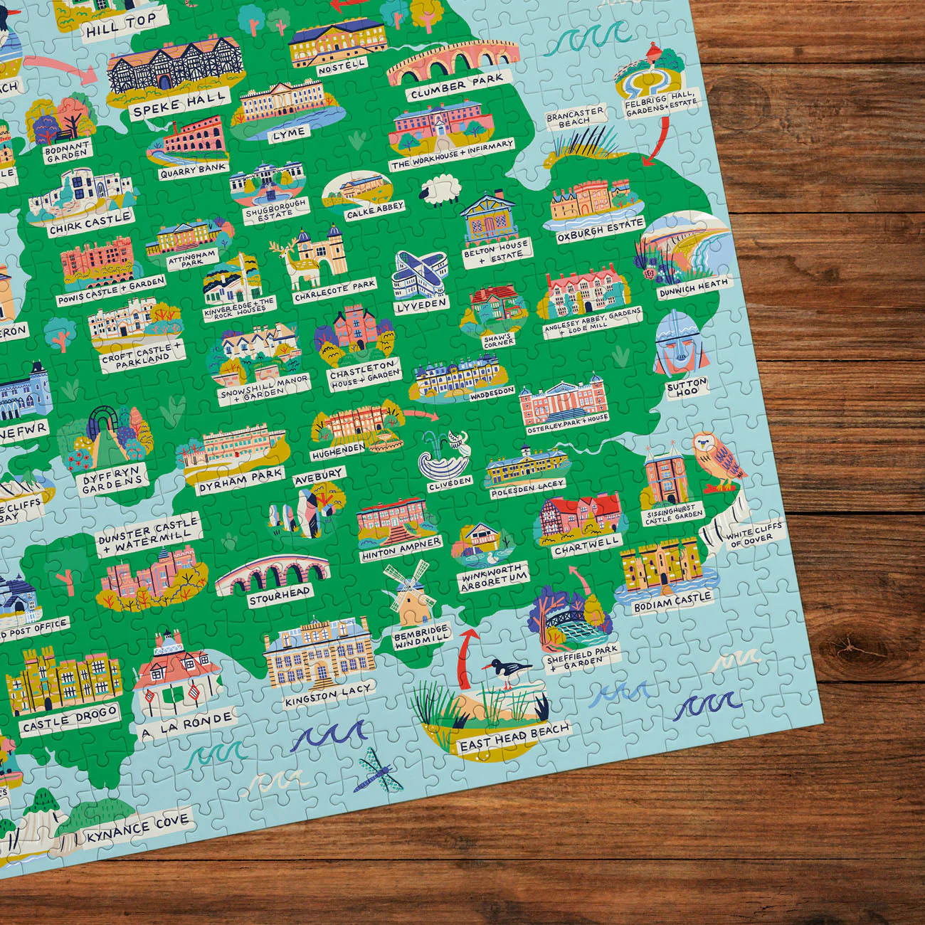 Gibsons National Trust: Across the Land 1000 piece Jigsaw Puzzle - Image 4