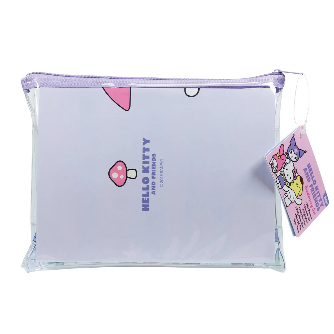 Hello Kitty & Friends PVC Bag Stationery Set – Mushroom - Image 8