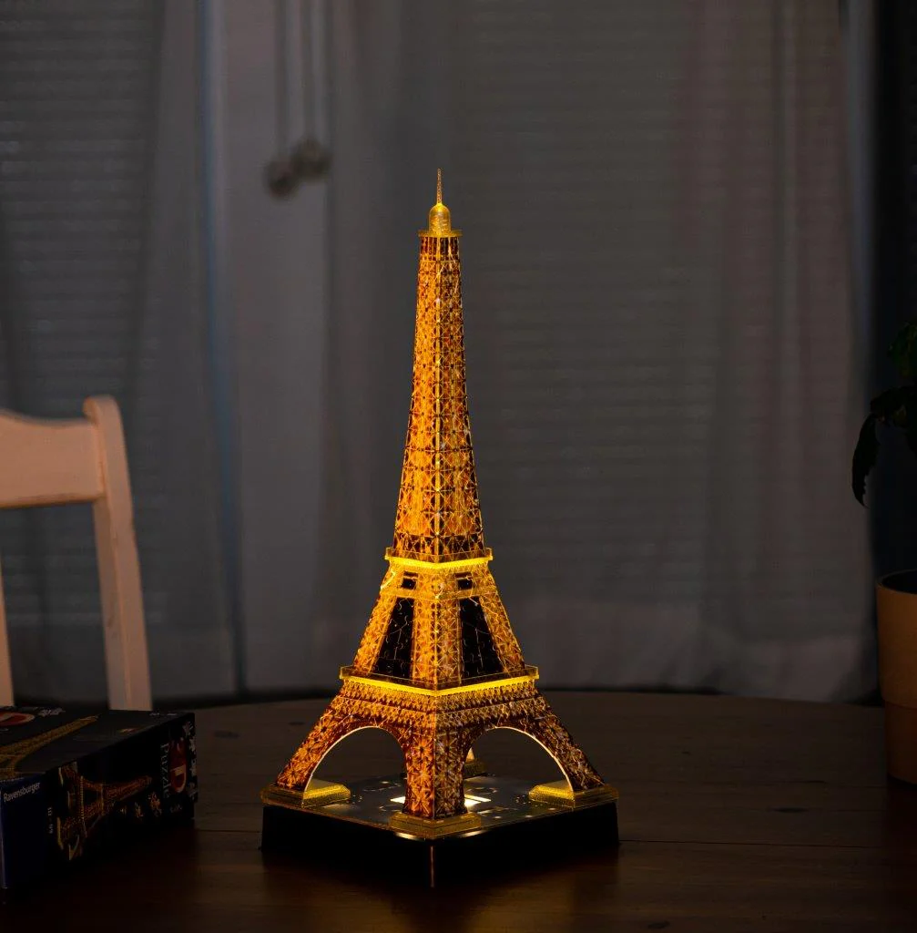 Ravensburger Iconics Eiffel Tower Light Up 216 Piece 3D Jigsaw Puzzle - Image 2