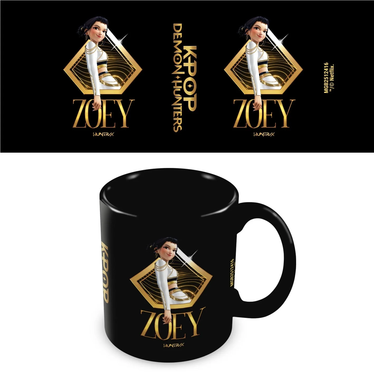 K-Pop Demon Hunters Golden Zoey Black Pod Mug