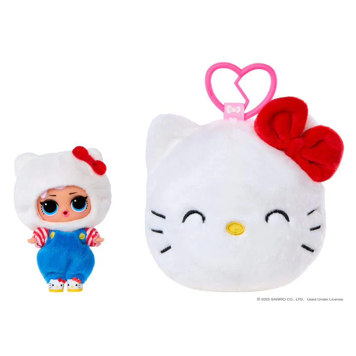 LOL Surprise Loves Hello Kitty Reversible Plush Surprise with Matching LOL Doll