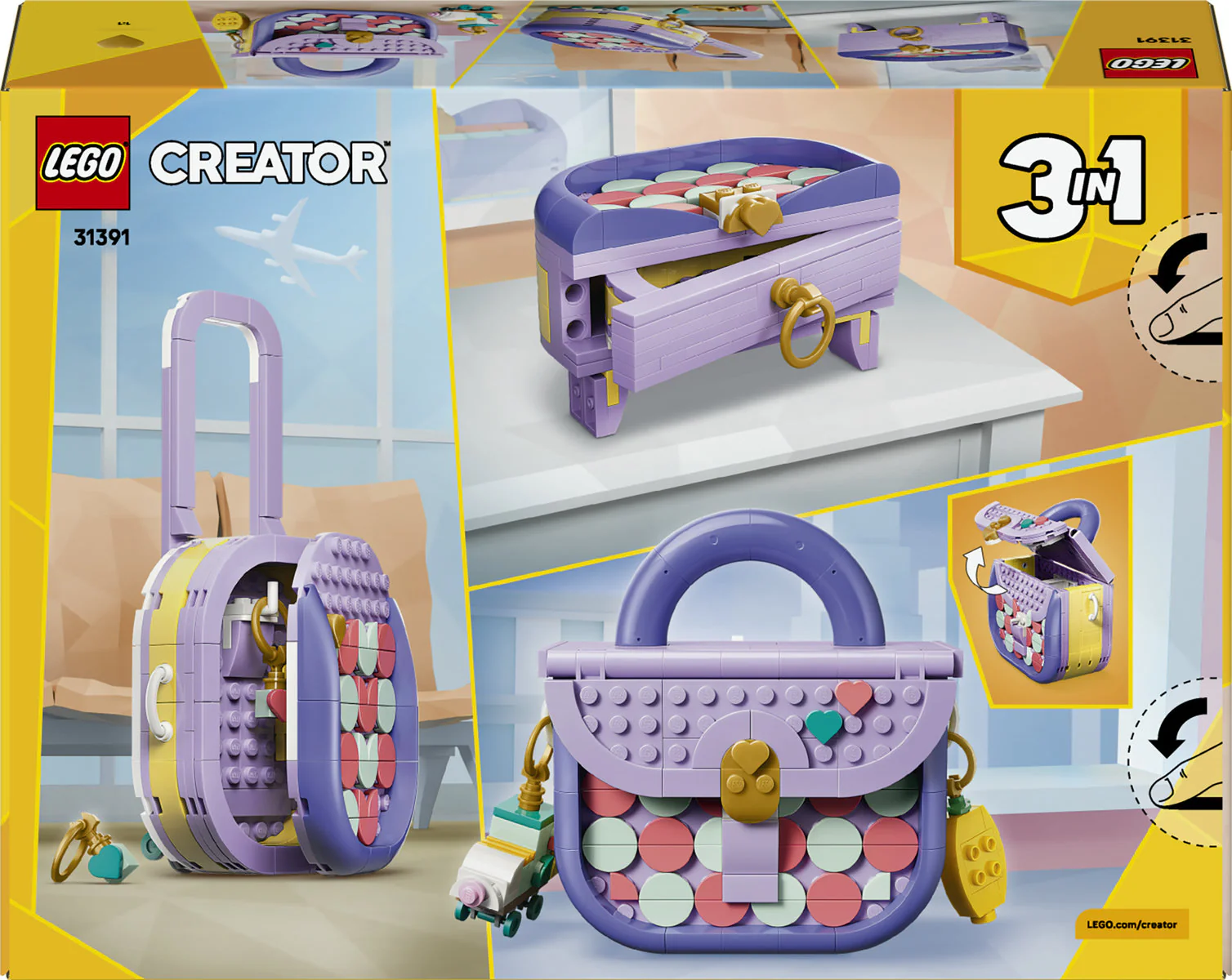LEGO Creator 3 in 1 Fashion Bag with Storage Building Set 31391 - Image 4