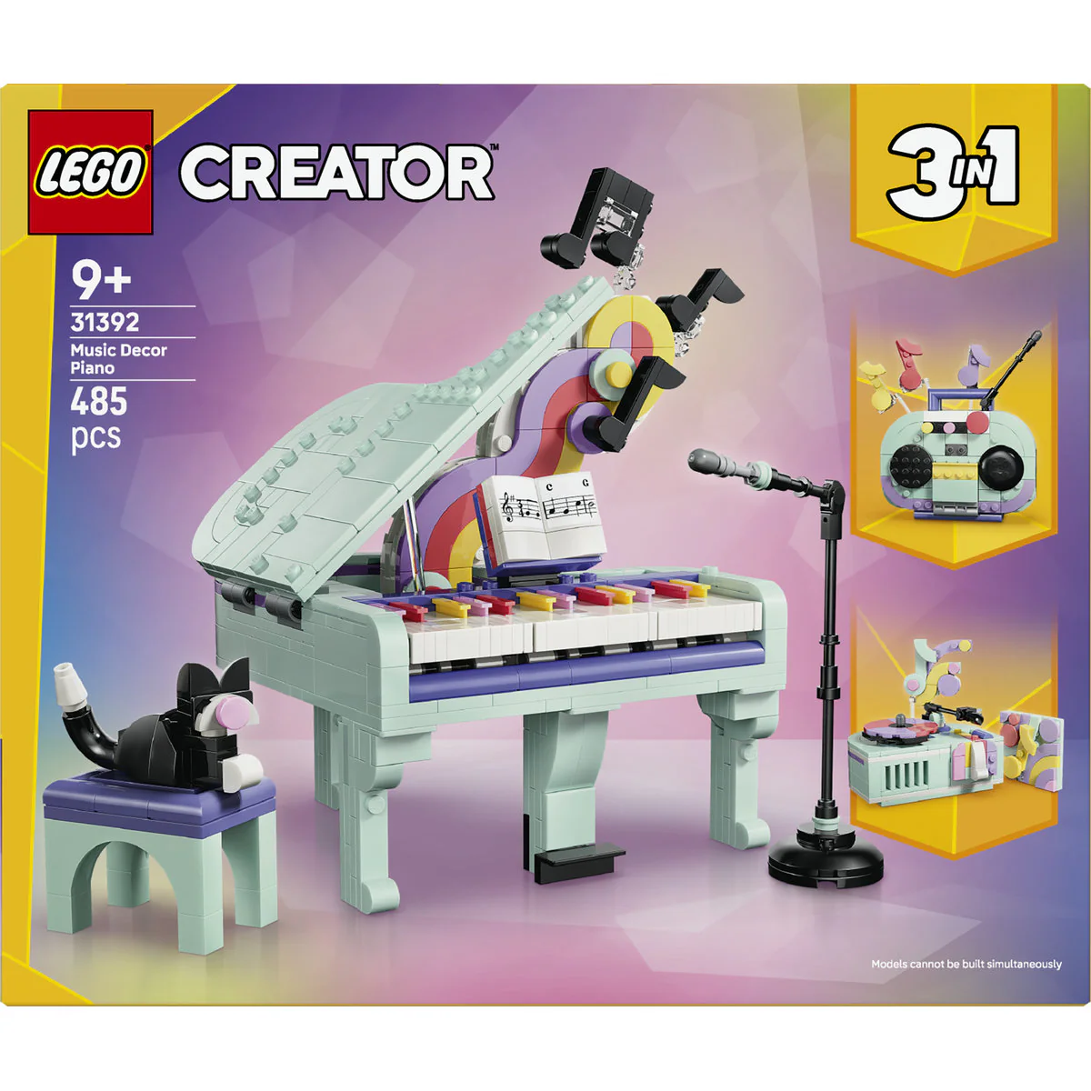 LEGO Creator 3 in 1 Music Piano with Cat Building Set 31392 - Image 5