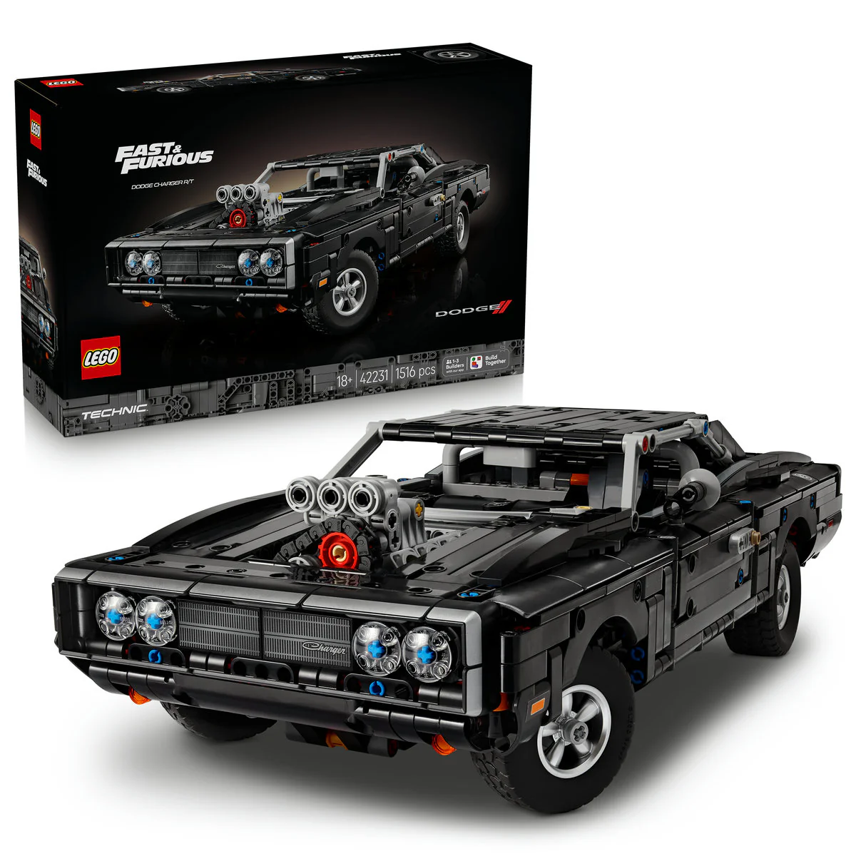 LEGO Technic Fast and Furious Dodge Charger Car Building Set 42231