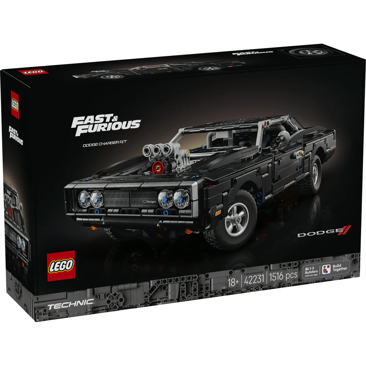 LEGO Technic Fast and Furious Dodge Charger Car Building Set 42231 - Image 2