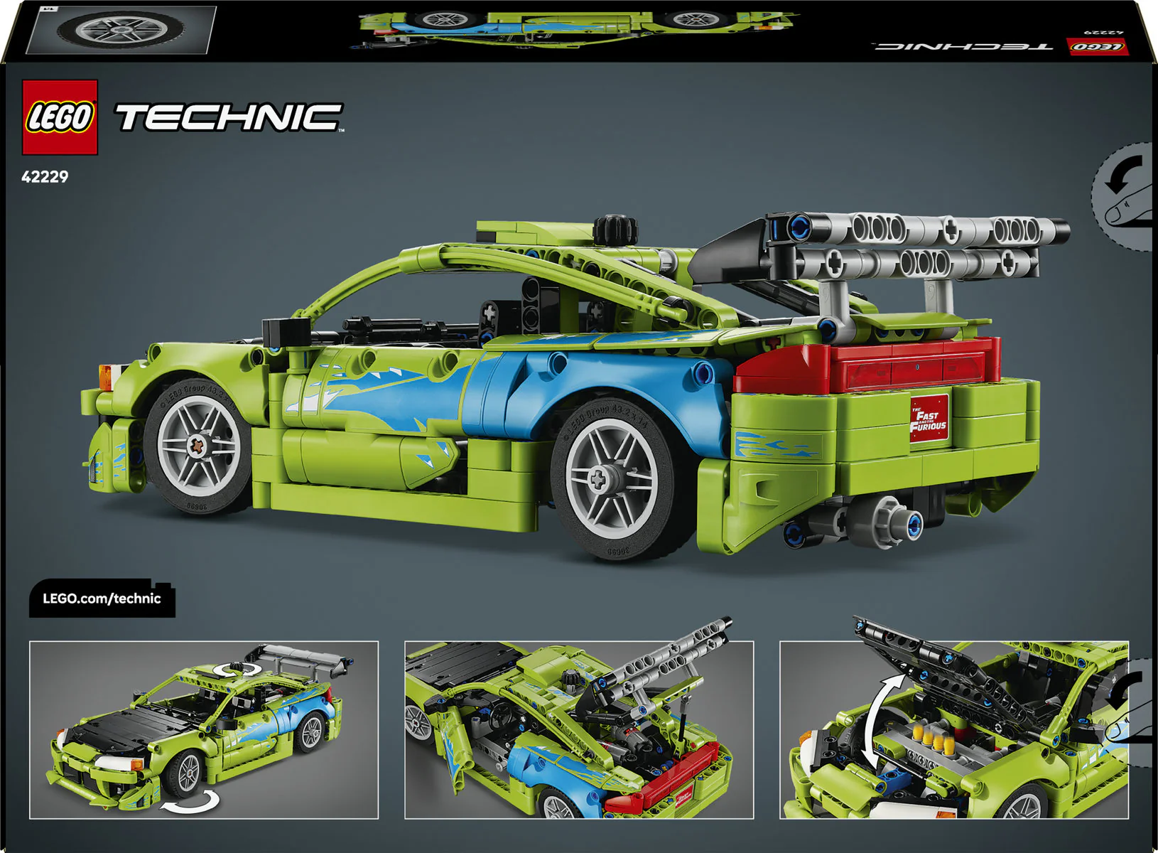 LEGO Technic Fast and Furious Mitsubishi Eclipse Car Building Set 42229 - Image 4
