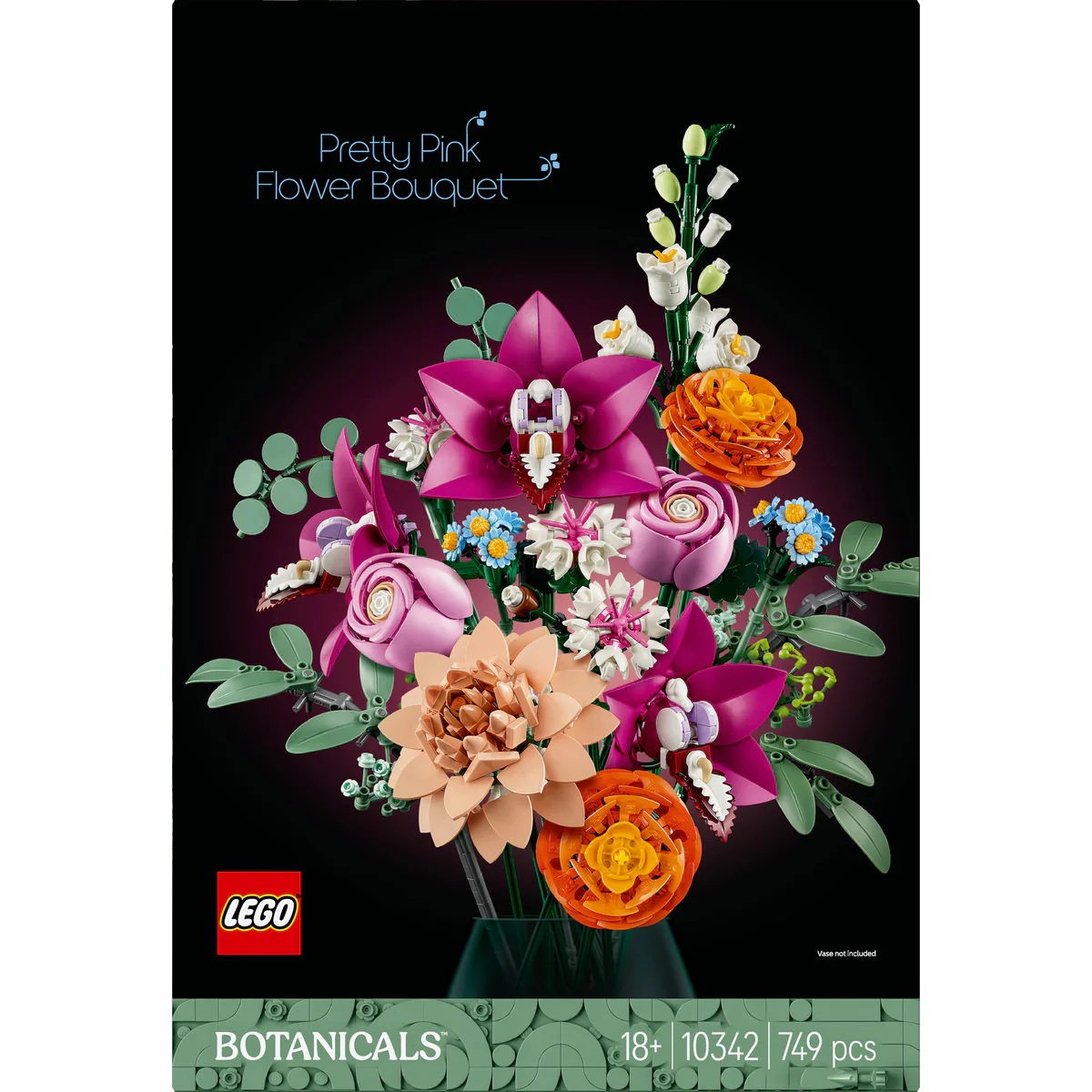LEGO Botanicals Pretty Pink Flower Bouquet Set 10342 - Image 2