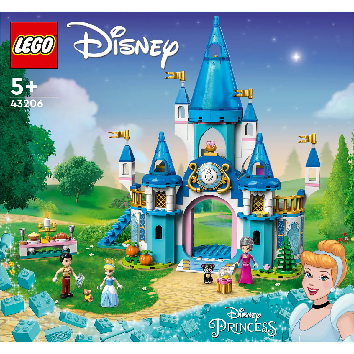 LEGO Disney Cinderella and Prince Charming's Castle 43206 - Image 2