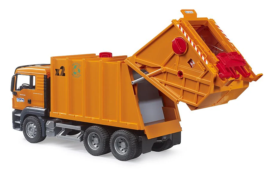 Bruder Man TGS Garbage Truck (orange) - Image 4