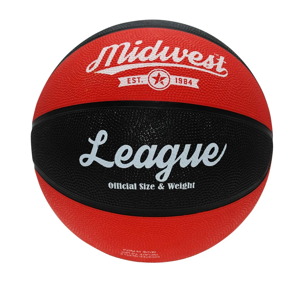 Midwest League Basketball Black Red Size 7
