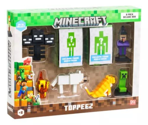 Minecraft 3D Toppeez 8Pk Deluxe Box Asst