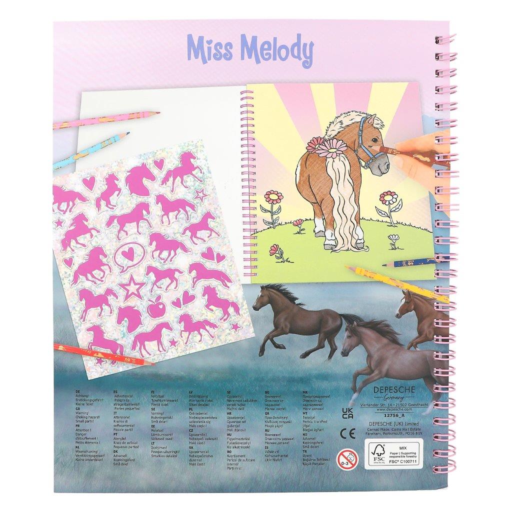 Miss Melody Colouring Book With Reversible Sequins - Image 6
