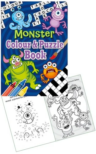 Monster A6 Colour & Puzzle Book