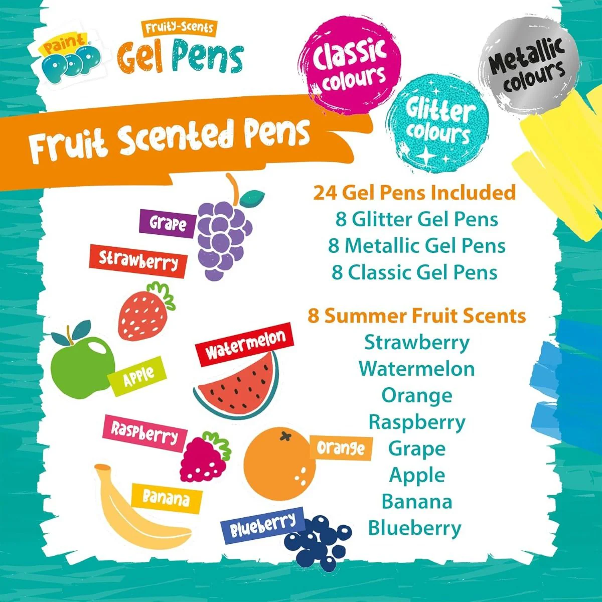 Paint Pop Scented Gel Pens 24 - Image 5