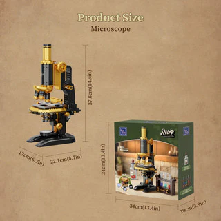 Pantasy Retro Microscope Building Block Set with Accessories 1107 Pieces - Image 8