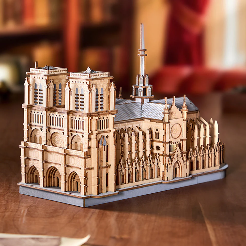 Rokr Paris Cathedral Wooden Model Kit - Image 3