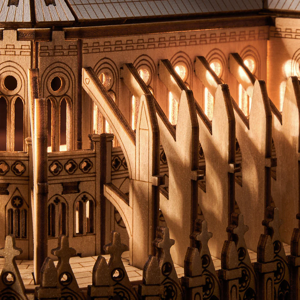 Rokr Paris Cathedral Wooden Model Kit - Image 4