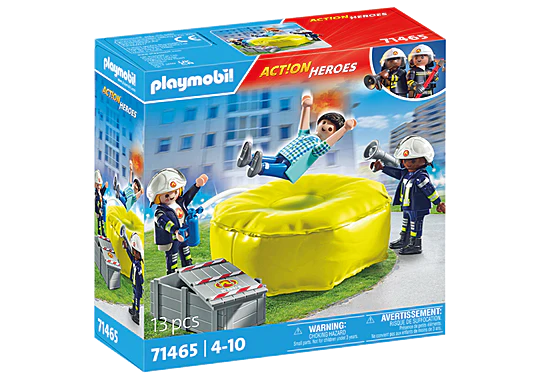 PLAYMOBIL 71465 Action Heroes Firefighters with Air Pillow