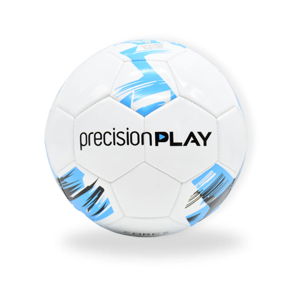 PrecisionPLAY Force Football White Blue Black Size 5