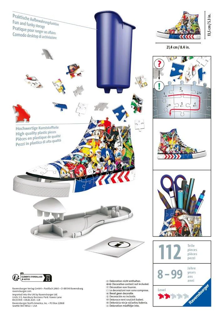 Ravensburger 3D Sonic Trainer 108 Piece Puzzle Ball - Image 6