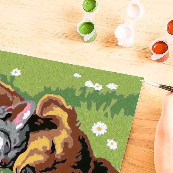 Ravensburger CreArt Sleeping Cat and Dog Paint by Numbers Set - Image 5