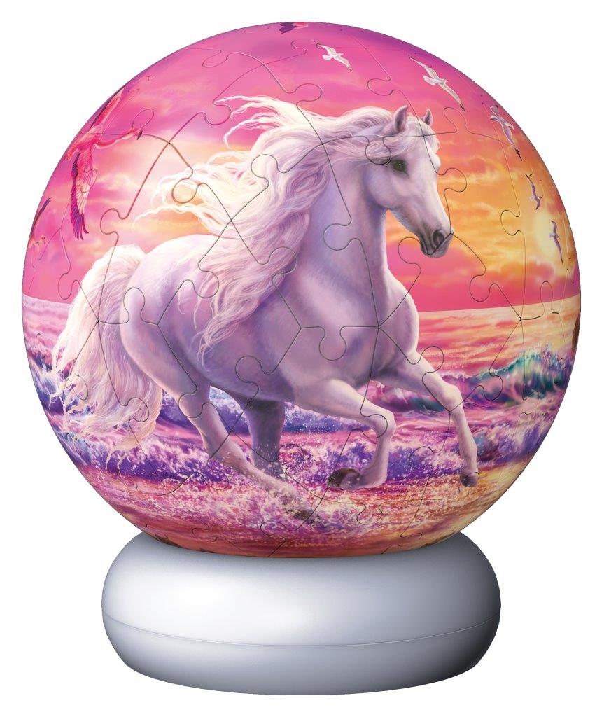 Ravensburger Horses at the Beach Lit 72 piece 3D Jigsaw Puzzle - Night Light - Image 2